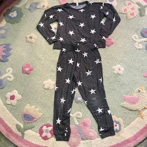 Starry Night Girls/Kids- Black and White Sweat shirt and pants set